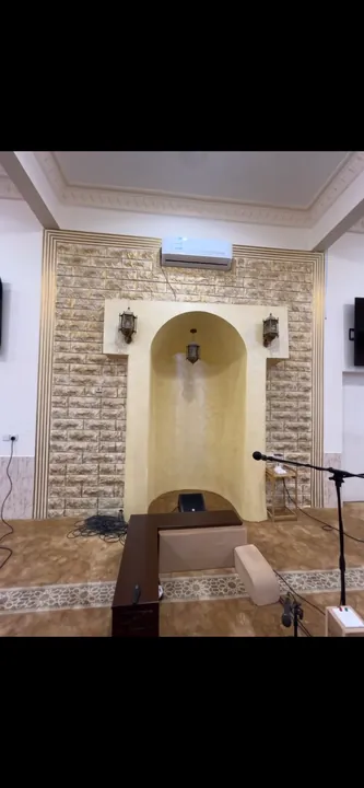 المصلى والمحراب قبل التنفيذ
